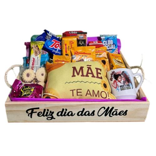 Cesta Bom Dia Mãe com Caneca e Carinho